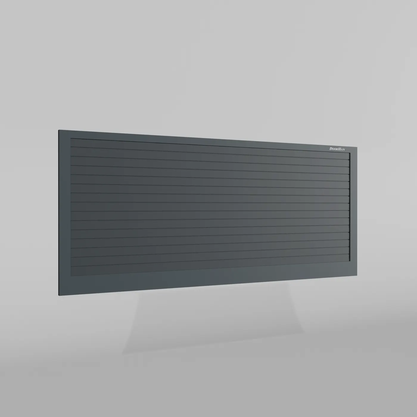 Откатные ворота DoorHan 4800х1400 цвета RAL 7016 (антрацит) с дизайном «доска» без автоматики